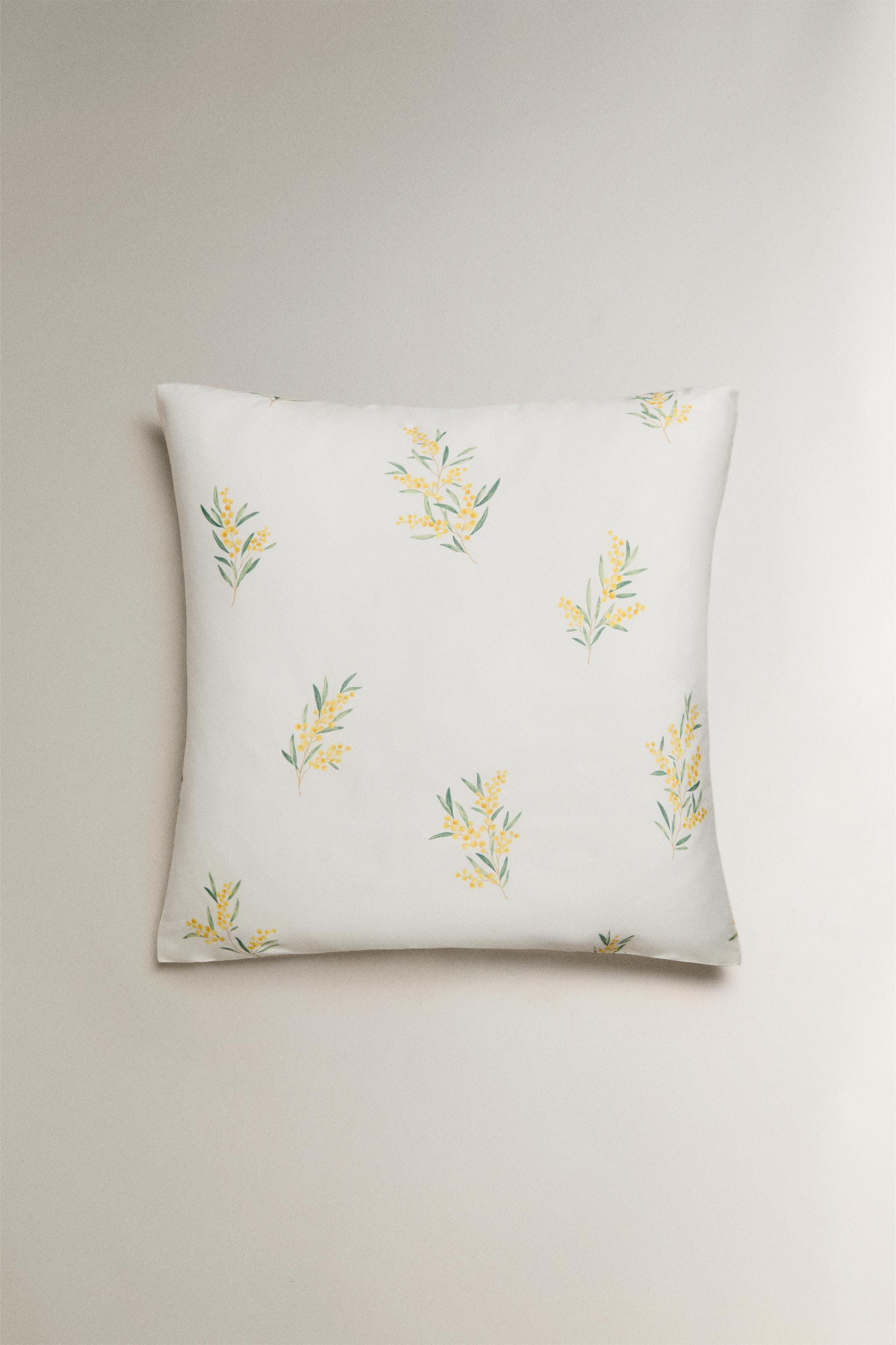 TAIE D’OREILLER SATIN MIMOSAS